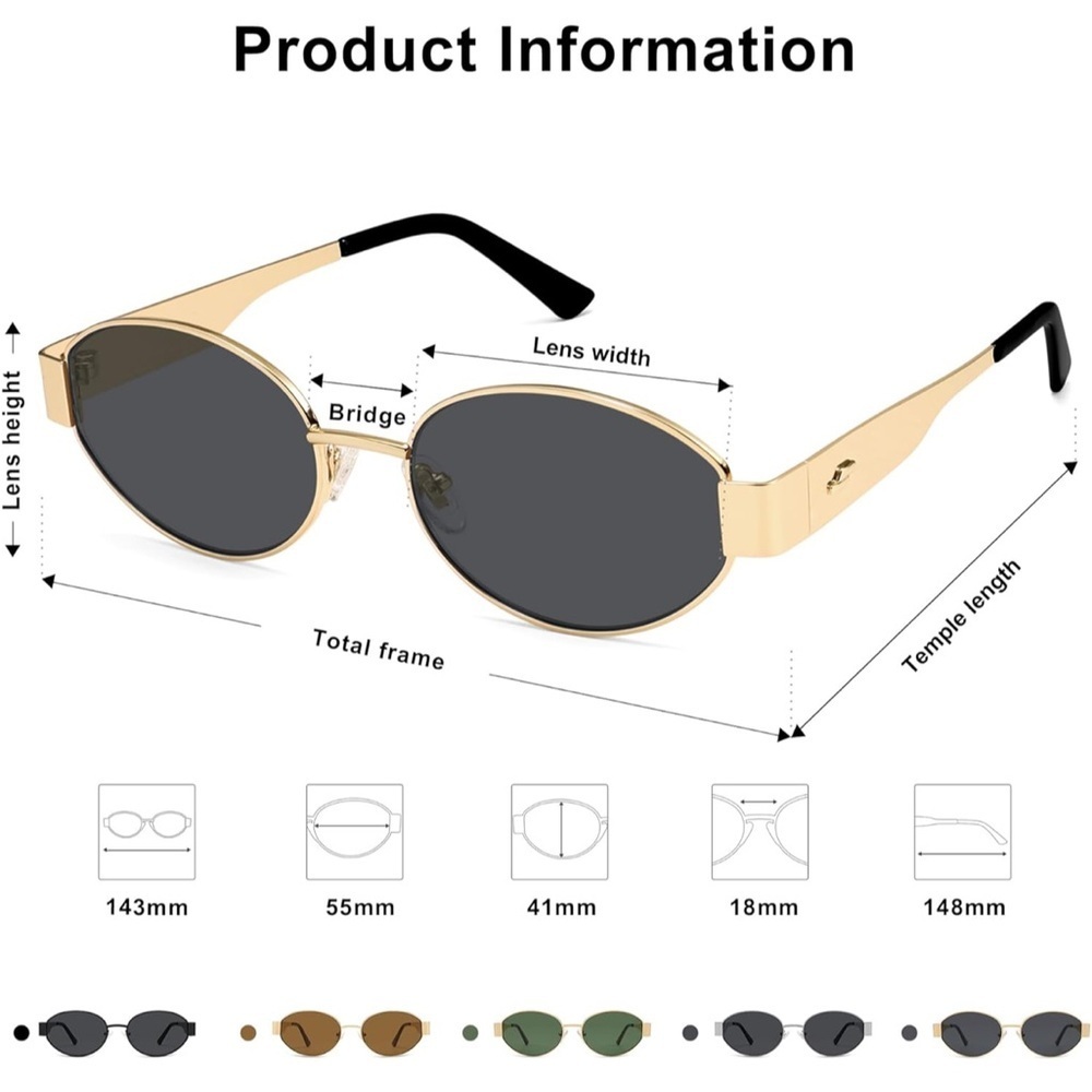 NWT- “Sojos” Round Frame Sunglasses with Dark Lenses - Picture 7 of 8